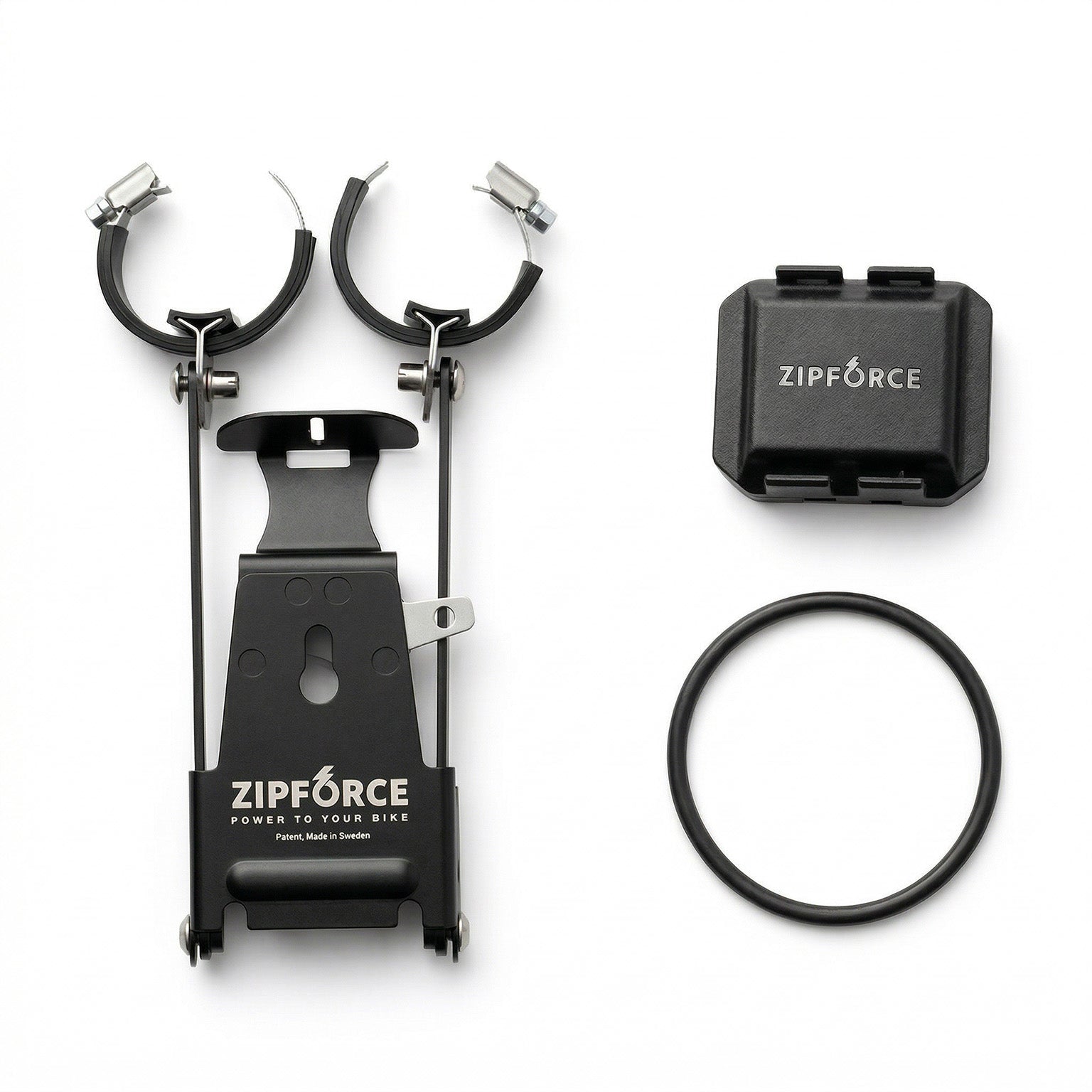 Package with mount and sensor